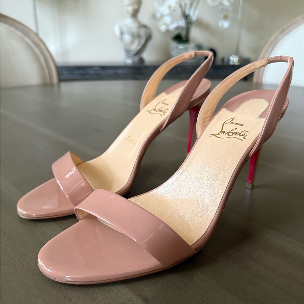 Christian Louboutin Marylin Nude Slingback Heels